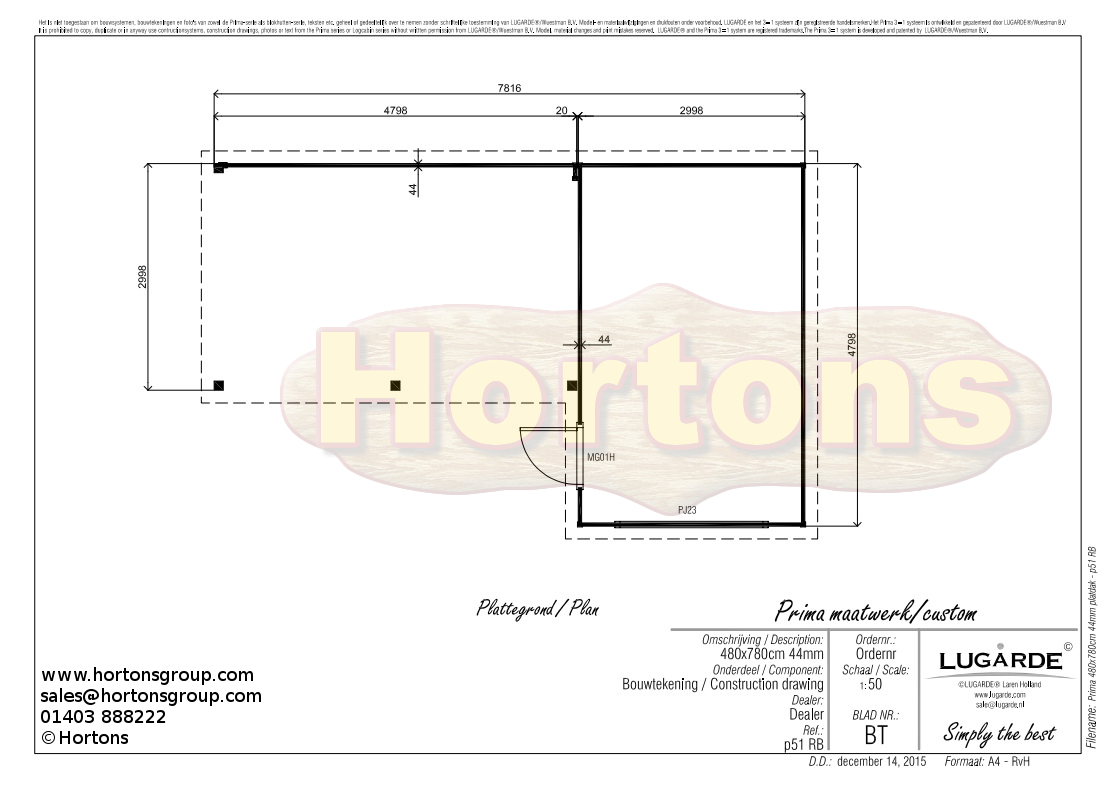 7.8m x 4.8m Lugarde Glass Walled Garden Room