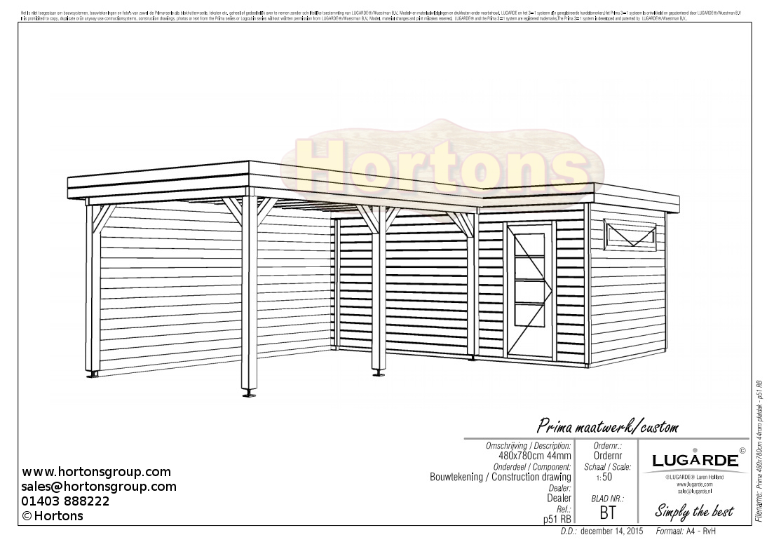 7.8m x 4.8m Lugarde Glass Walled Garden Room