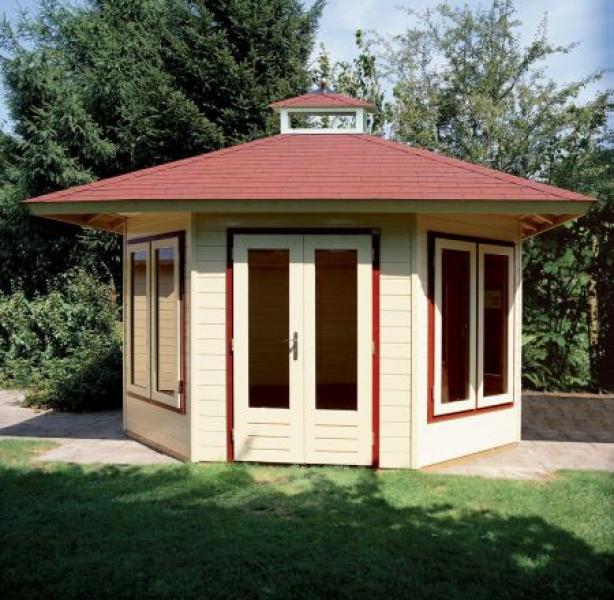 4.2m Hexagonal Summerhouse Lugarde Prima Eline - Click Image to Close